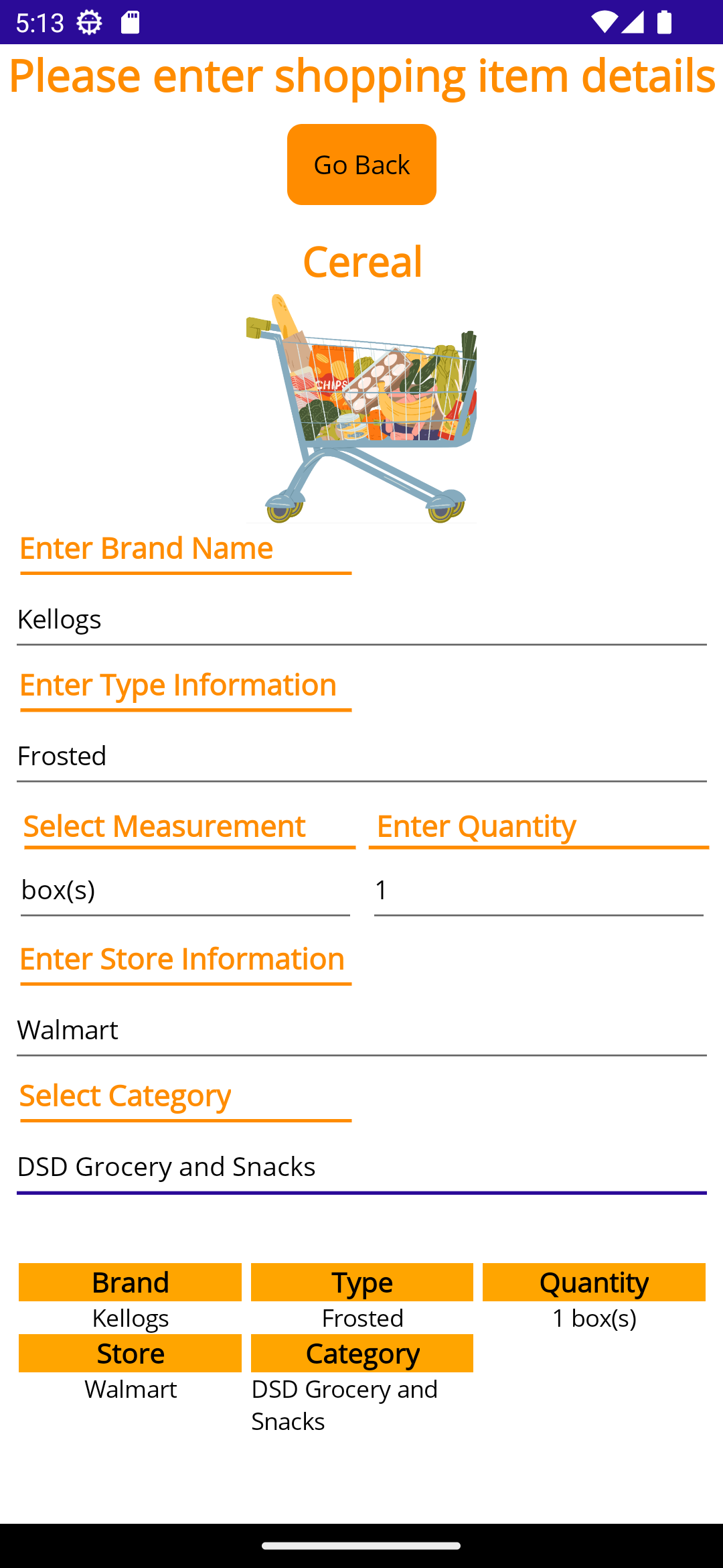 Item Details